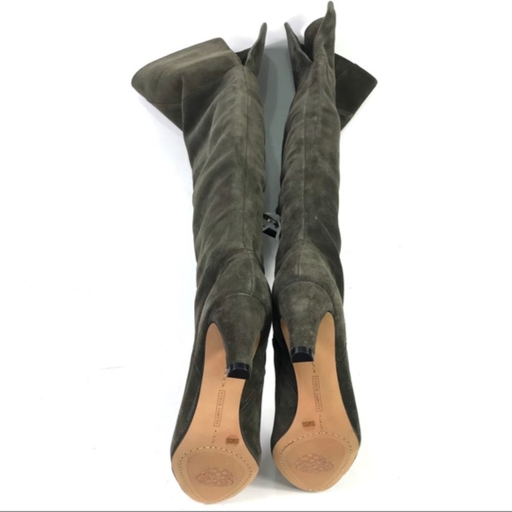 New! Vince Camuto Gray Over the Knee Suede Boots - Picture 5 of 8